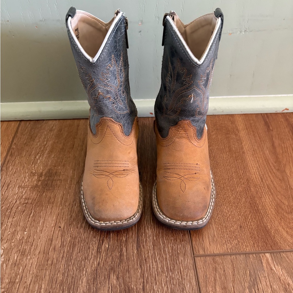 Children's Cowboy Boots in Brown and Gray